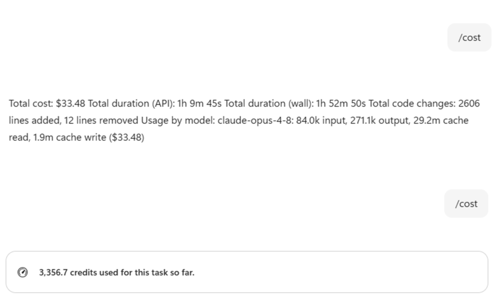 Copilot Cowork snapshot conversation about costs